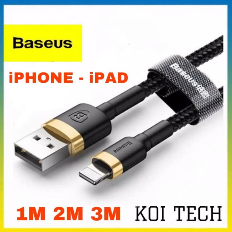 Dây sạc iphone baseus cafule dài 3m 2m 1m 0.23m - cáp sạc bọ dù lightning chuẩn apple