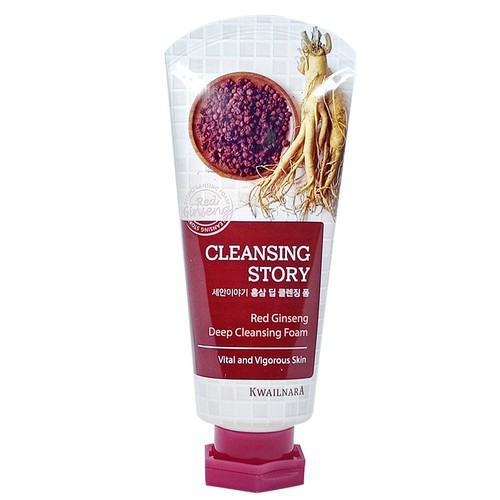 Sữa Rửa Mặt Nhân Sâm Thải Độc Tố Làm Sạch Và Giữ Ẩm Kwailnara Red Ginseng Deep Clearing Foam 120ml