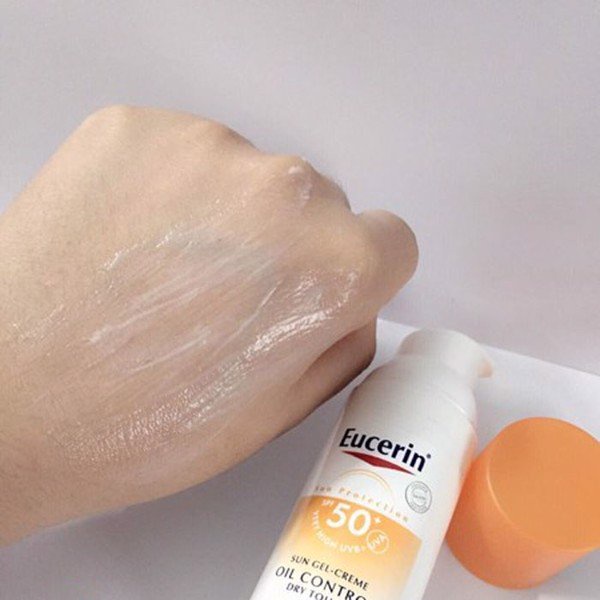 [NHẬP KHẨU-TEM PHỤ] Kem chống nắng  Eucerin cho da nhờn mụn Sun Gel-Cream Dry Touch Oil Control SPF50+ 50ml