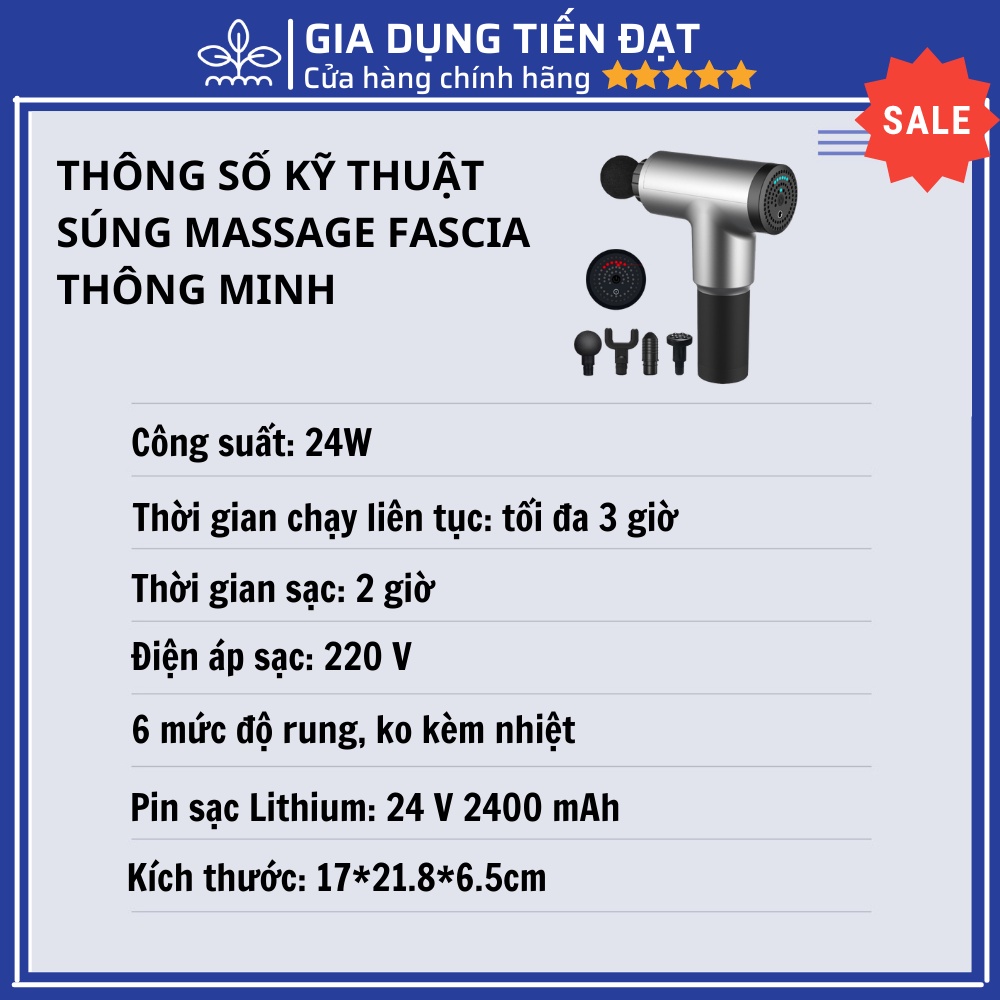 Súng Massage Đa Năng Toàn Thân, Giãn Cơ Giảm Nhức Mỏi Cổ Vay Gáy