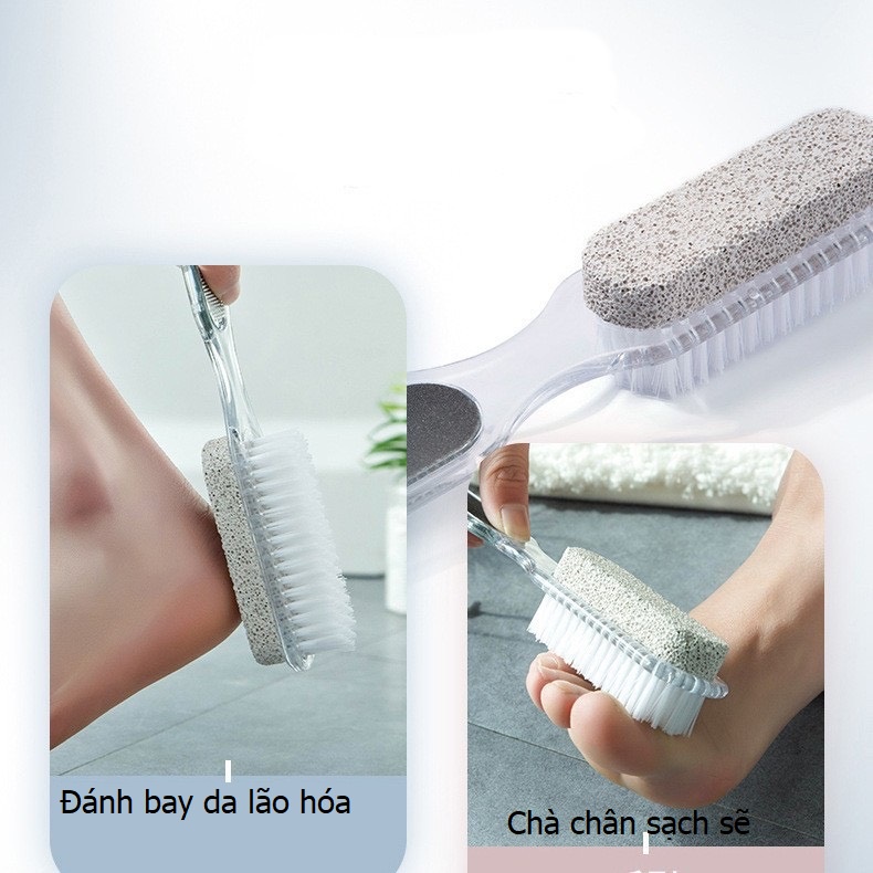 Bàn Chà gót chân đa năng 4 mặt tẩy da chết làm sạch móng tiện lợi