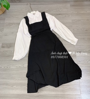 Set áo sơmi + yếm dài ( note hoặc ib chọn size )