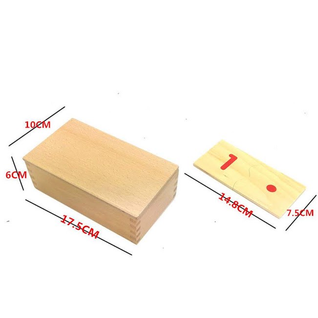 Giáo cụ Montessori Thẻ ghép từ 1-10 Đồ chơi giáo dục