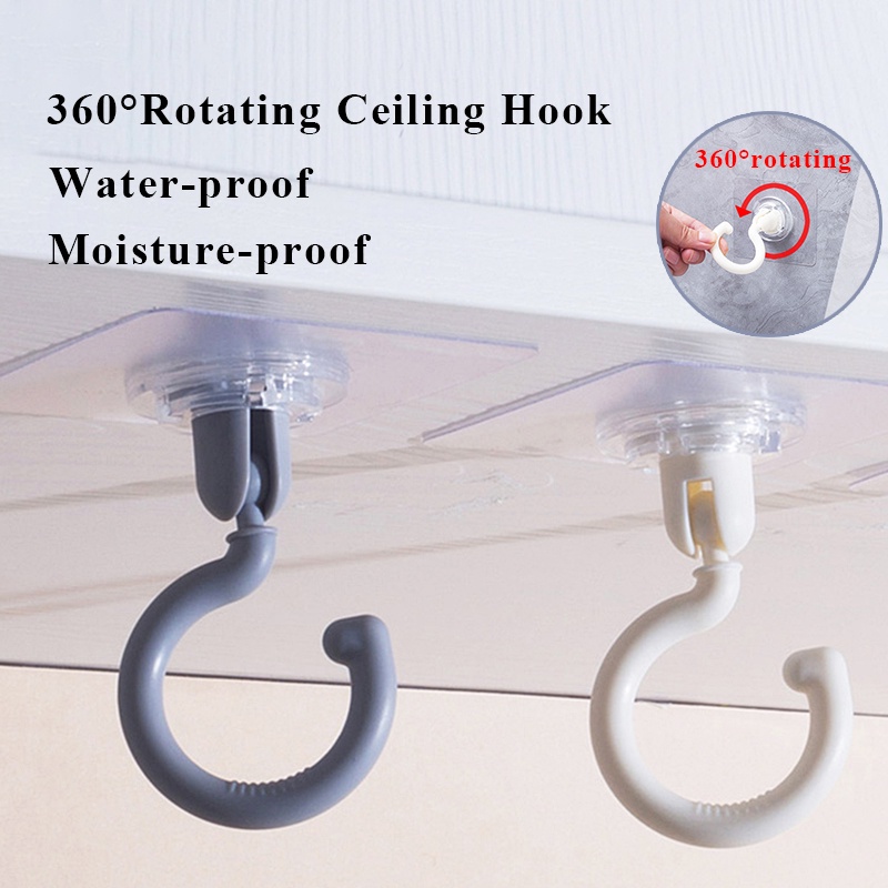 Móc treo đồ gắn tường tự dính đa chức năng xoay 360 độ không cần đóng đinh tiện dụng
