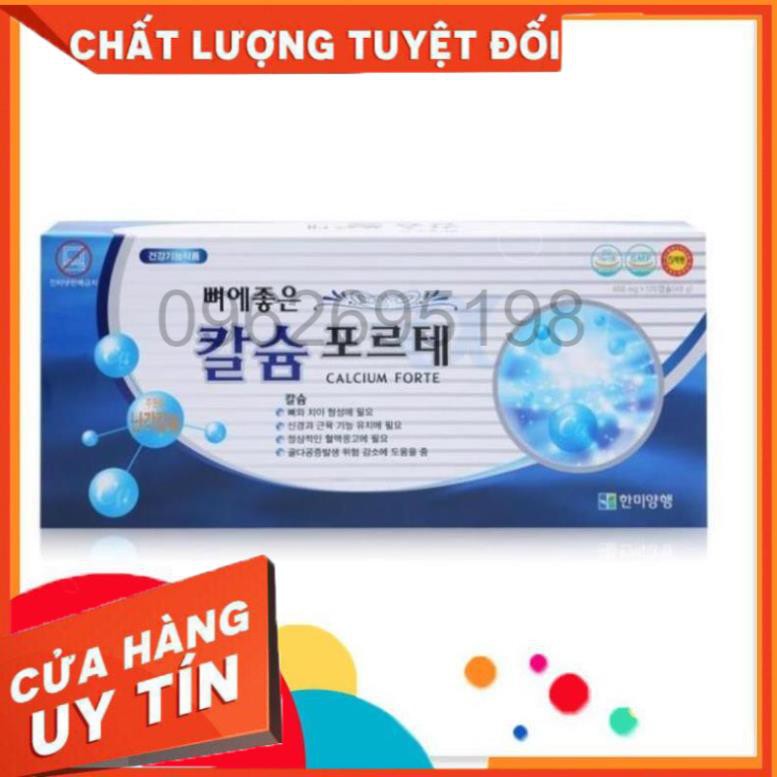 Viên uống bổ sung canxi HANMI Hàn Quốc hộp màu xanh 120 viên - 400mg (Calcium Forte)