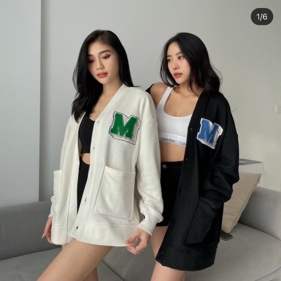 Áo Cardigan Len Mỏng Cho Nữ Phong Cách Ulzzang Phù Hợp Đi Đà Lạt, Dạo Biển Maxi.Store - Thêu logo M missout