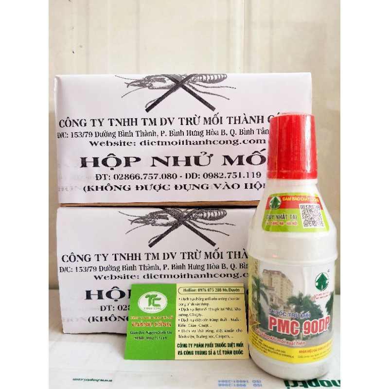 Diệt mối tận gốc bằng phương pháp hóa sinh_ combo 1 chai PMC+2 Hộp nhử mối