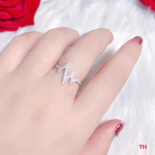 Nhẫn bạc nhịp tim