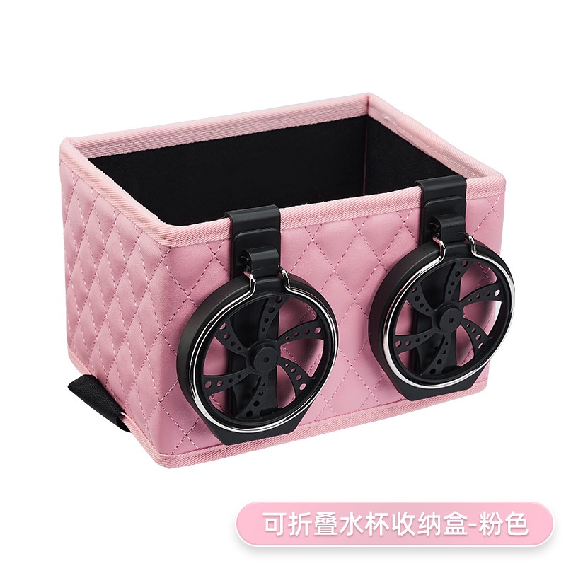 Hộp Da Đựng Đồ Dùng Gắn Tay Vịn Xe Hơi Tiện Dụng