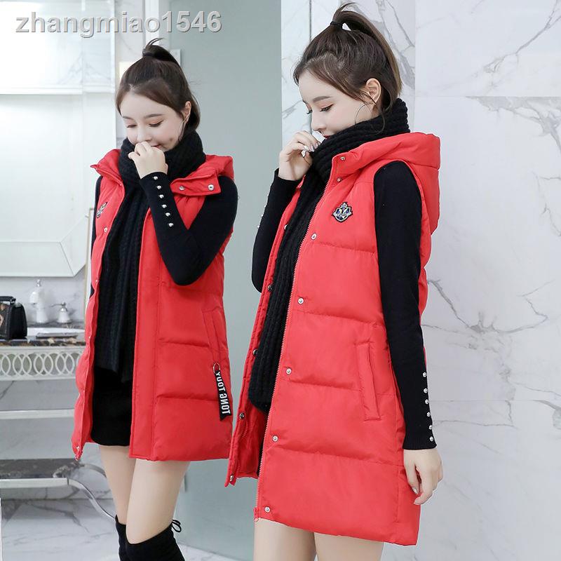 ☂Áo khoác phao sát nách dáng dài vải Cotton cỡ lớn thời trang 2020 cho nữ | BigBuy360 - bigbuy360.vn
