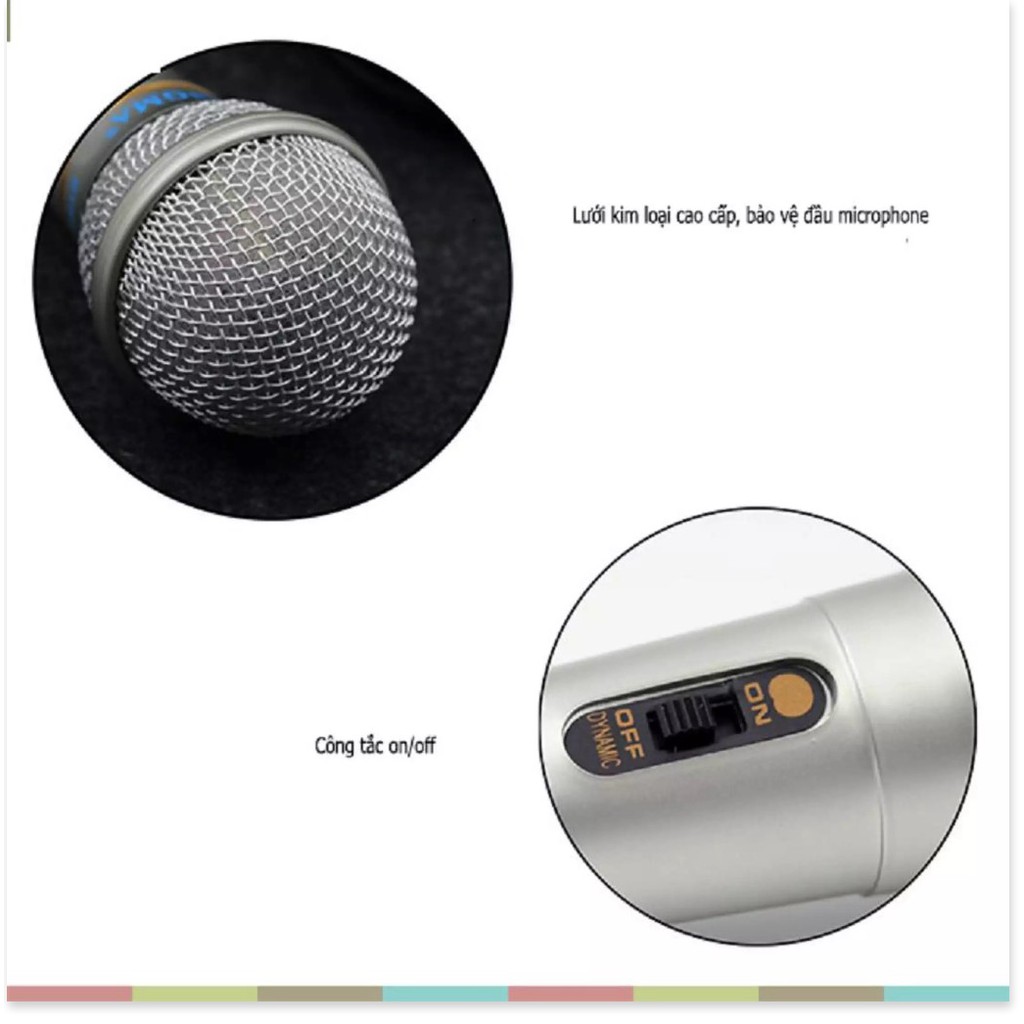 Micro Karaoke XINGMA AK-319 chống hú, Sử Dụng Cho Loa Kéo, Ampli, Bắt âm tốt, giọng hay 🚀Giao hàng hỏa tốc 2H🚀