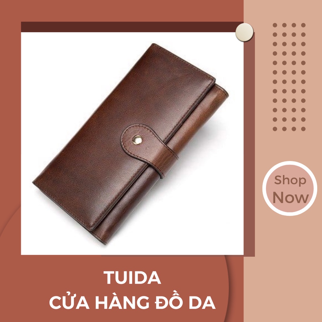 Ví Cầm Tay Nữ Dáng Ngang Nắp Gập Handmade- TUIDA
