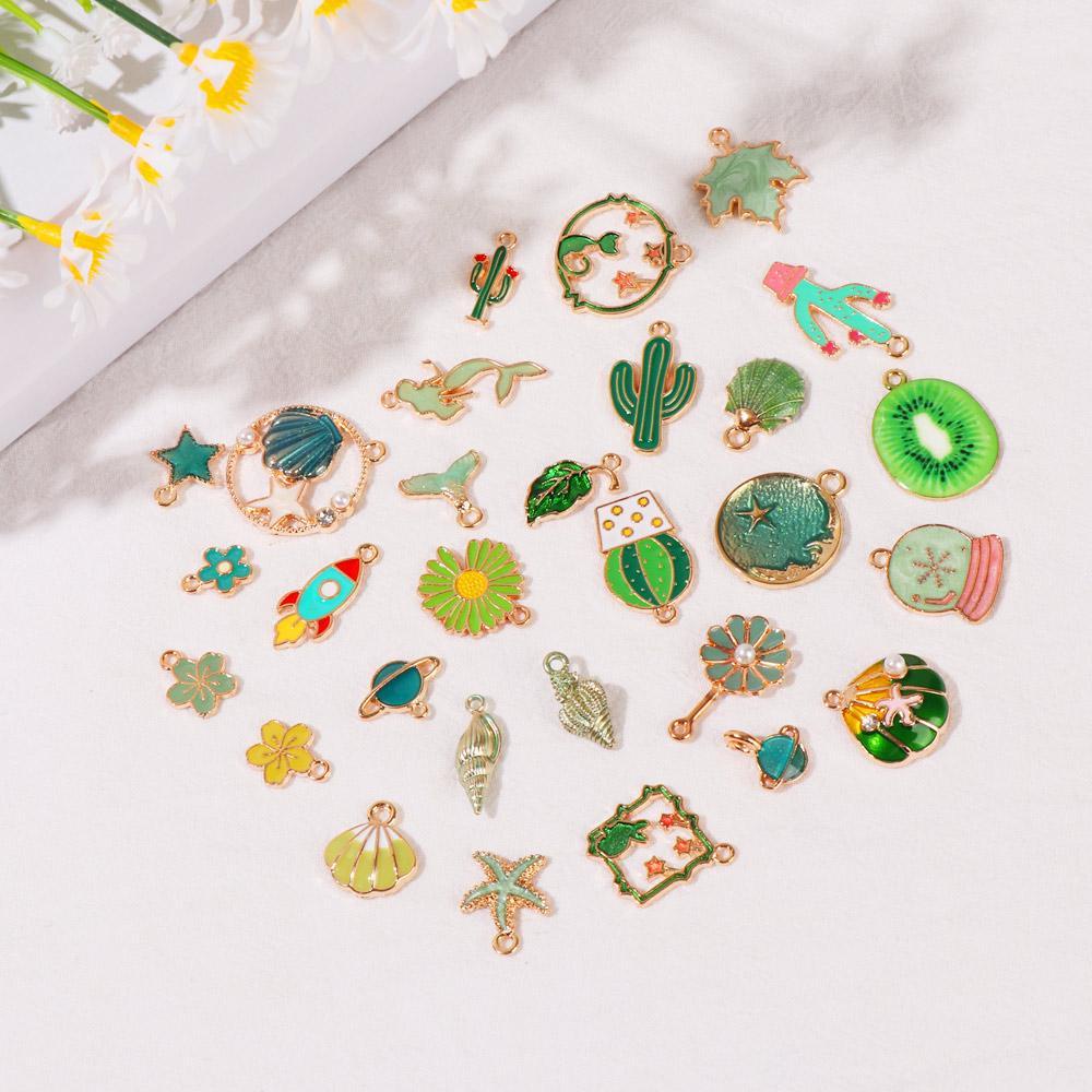 Set 31 Mặt Vòng cổ Tráng Men Thủ Công Nhiều Kiểu Dáng Thời Trang