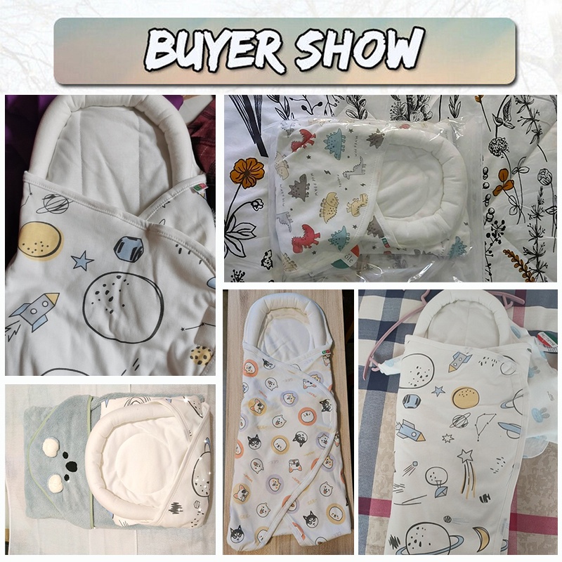 Chăn cho bé sơ sinh Chăn quấn cho bé ủ kén cho bé sơ sinh Bông 0-6 tháng Phóng to hỗ trợ cổ