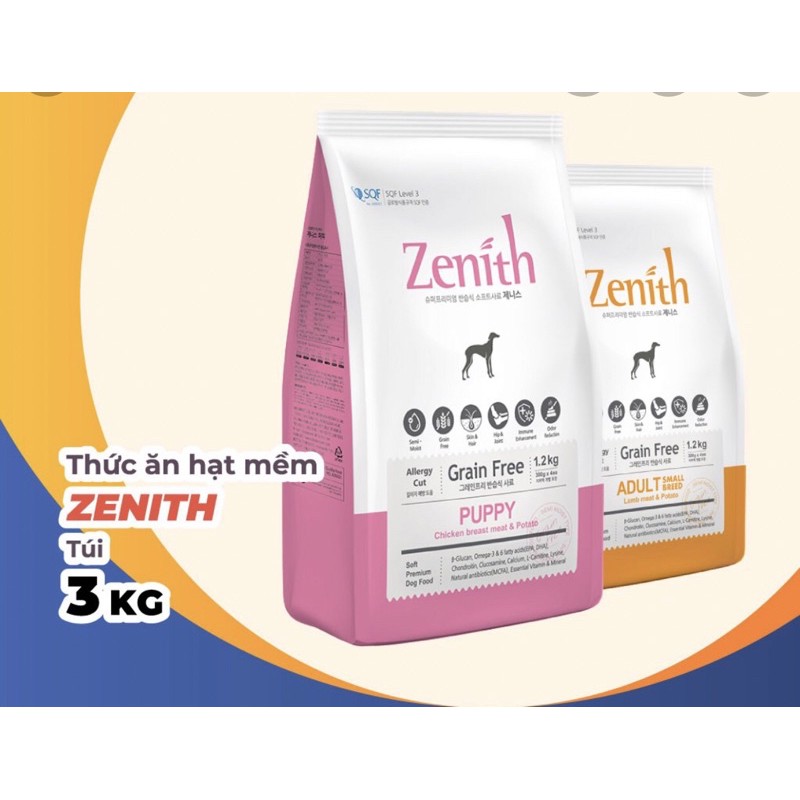 (3kg bao lớn) Hạt khô mềm Zenith - Nhập khẩu Hàn Quốc - Chính hãng