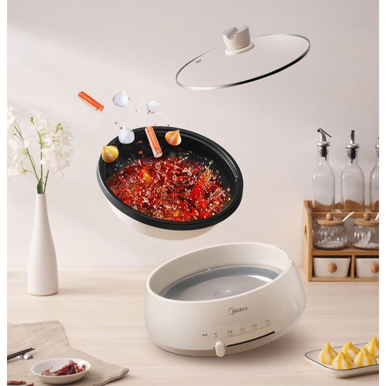 Nồi điện Midea Chính Hãng đa năng chiên xào nấu lẩu