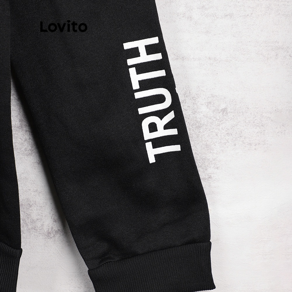 OFF WHITE Áo nỉ dài tay in chữ Lovito L07982 | BigBuy360 - bigbuy360.vn