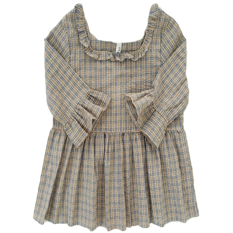 Áo sơ mi kẻ tay xòe