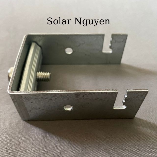 Pat U40x40 Kẹp Dưới Tấm Pin Năng Lượng Mặt Trời_ KT 40x40MM_ Solar Panel_Thép Mạ Kẽm_Cùm U_Kín Nước
