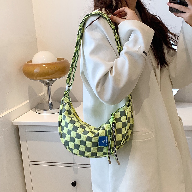 Túi đeo chéo Prettyzys phong cách mùa hè Hàn Quốc 2022 cho nữ