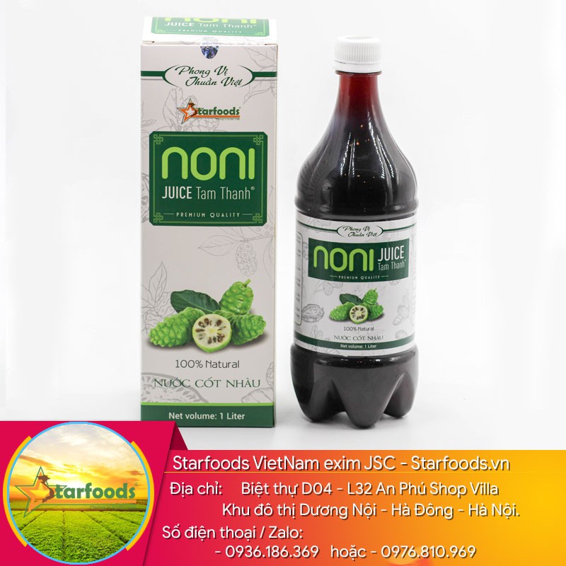 Cốt Nhàu Noni nhà làm lên men từ quả nhàu tươi chín trắng - Pure Noni juice 1000mil. | BigBuy360 - bigbuy360.vn