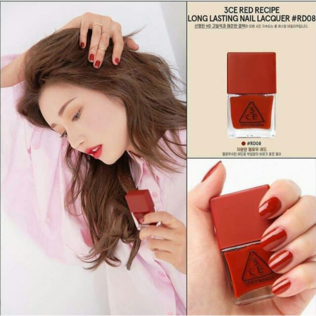 💅SƠN MÓNG TAY 3CE RED RECIPE LONG LASTING NAIL LACQUER