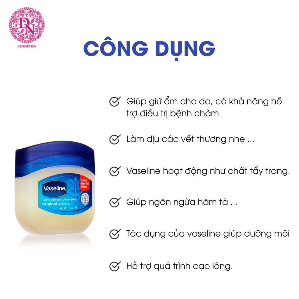 Sáp dưỡng ẩm Vaseline Mỹ 50g