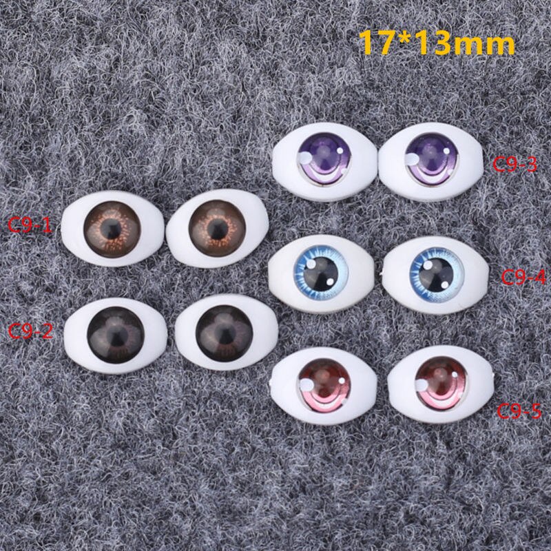 5 Cặp Mắt Nhựa acrylic 17mm * 13mm Cho Búp Bê