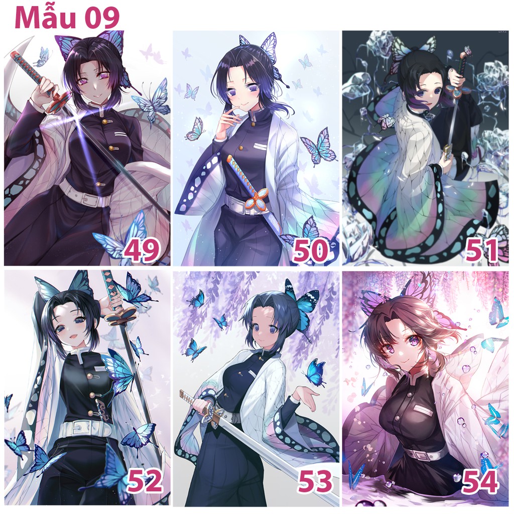 Poster/ Tranh dán tường anime Kimetsu No Yaiba nhân vật Kochou Shinobu