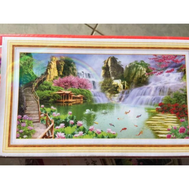 Tranh đính đá Thiên Nhiên Kỳ Diệu VS191 (2 size: 120x65cm và 160x80cm)