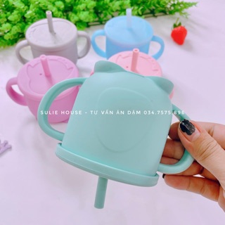 Cốc ống hút silicon cho bé tập hút