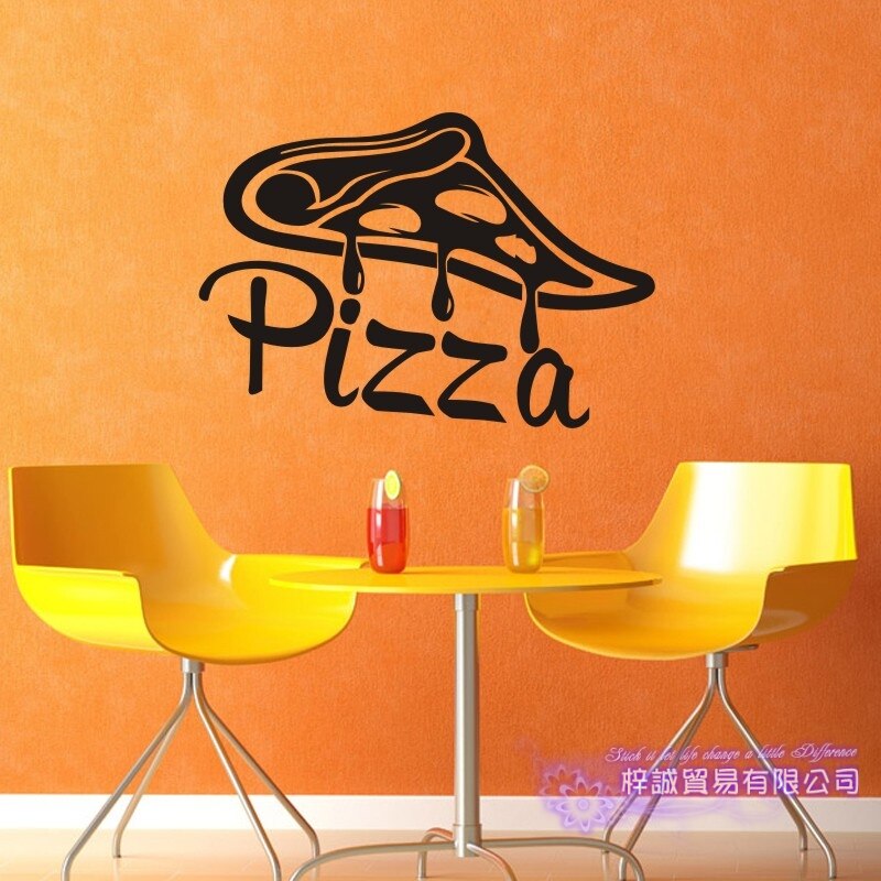 Express Pizza Miếng Dán Nhà Hàng Decal Poster Vinyl Nghệ Thuật Dán Tường Đề Can Trang Trí Bức Tranh 