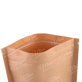 Túi Zip Giấy Kraft cửa sổ