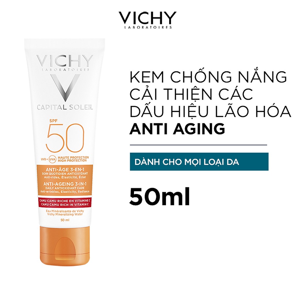 Kem Chống Nắng Chống Lão Hoá Vichy Ideal Soleil Anti Age SPF50+ MB055000 (50ml)