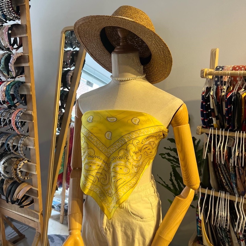 Khăn turban lụa vuông làm áo size 70x70cm - Maben