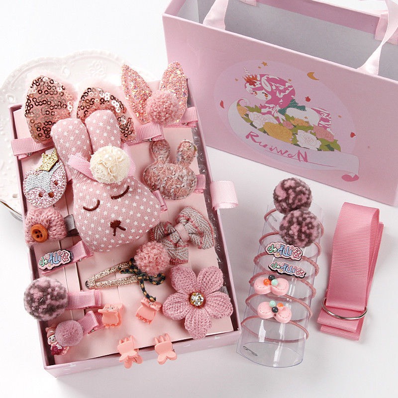 Set  kẹp, cột tóc cho bé  dễ thương, đồ buộc tóc  bé gái