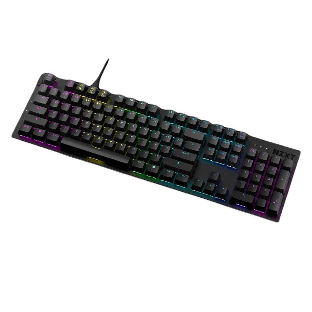 Bàn phím cơ NZXT "Funtion" / Full Size / US EN ANSI / Gateron Red Switch / Bảo hành 2 năm - Màu Đen