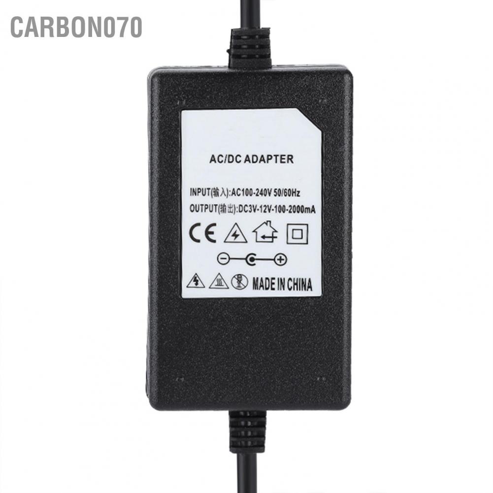 Hàng HOT Nguồn điều chỉnh điện áp  24W 2A 3-12V với màn hình LED 100-240V【Carbon070】