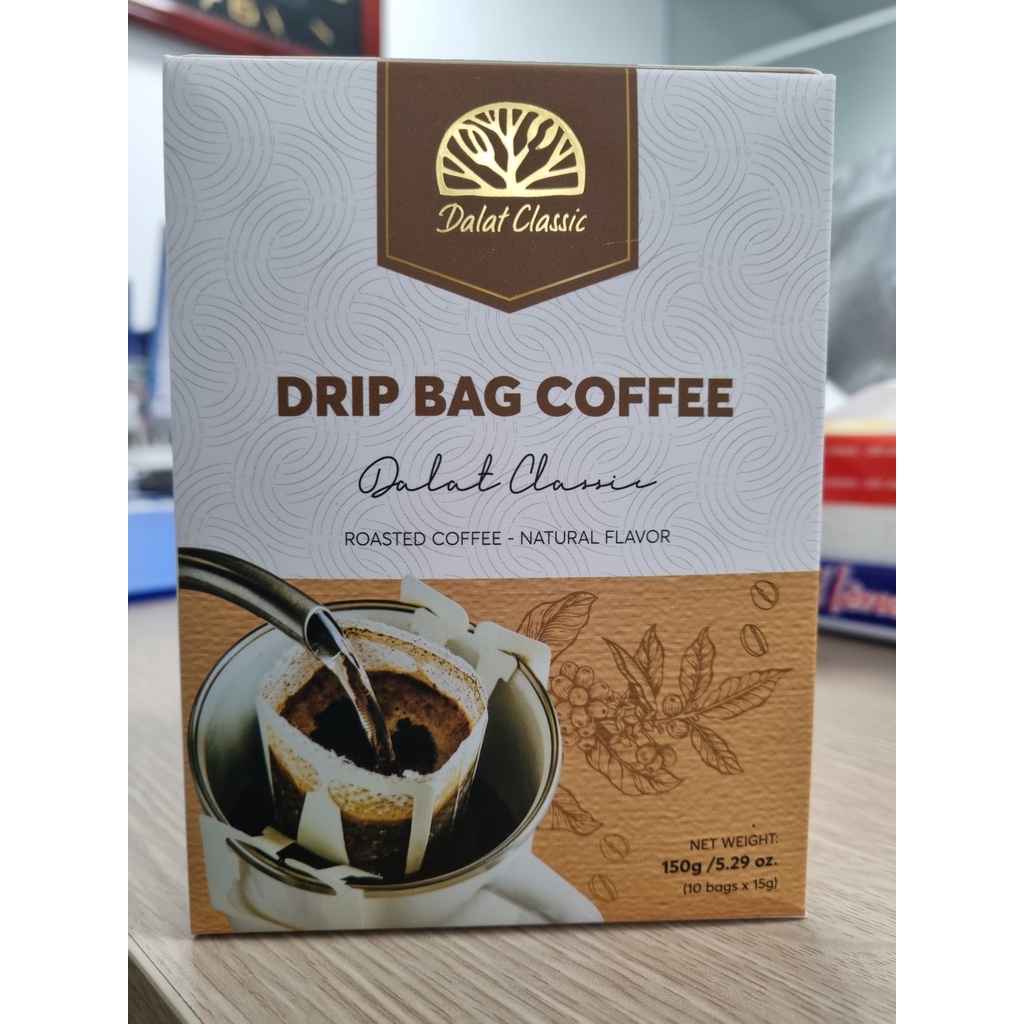Hộp Cà phê phin giấy Dalat Classic / Drip Bag Coffee Dalat Classic (150g)