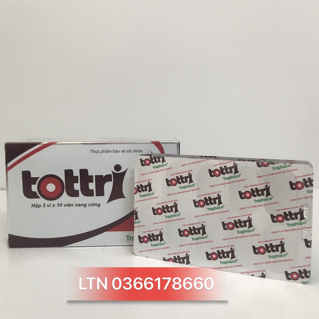 Tottri dạng viên nang - hỗ trợ cho người bệnh trĩ - Chính hãng Tot Tri Traphaco Hộp 30 viên