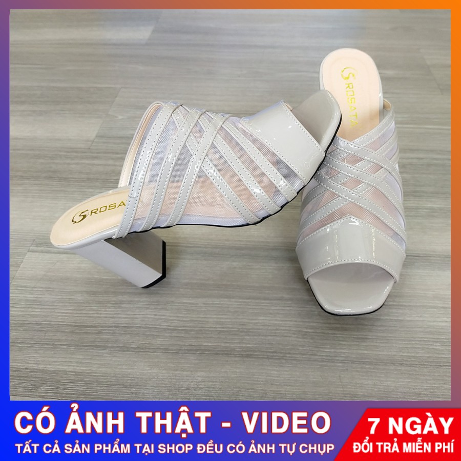 [ẢNH THẬT - FREE SHIP] Dép cao gót thời trang ROSATA RO295 - HÀNG VIỆT NAM - BKSTORE