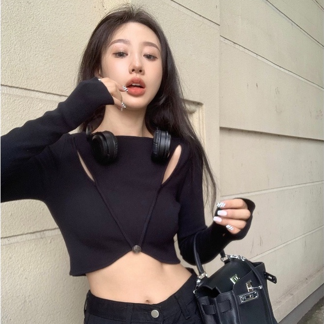 Áo Lửng Tay Dài Thời Trang Quyến Rũ Dành Cho Nữ