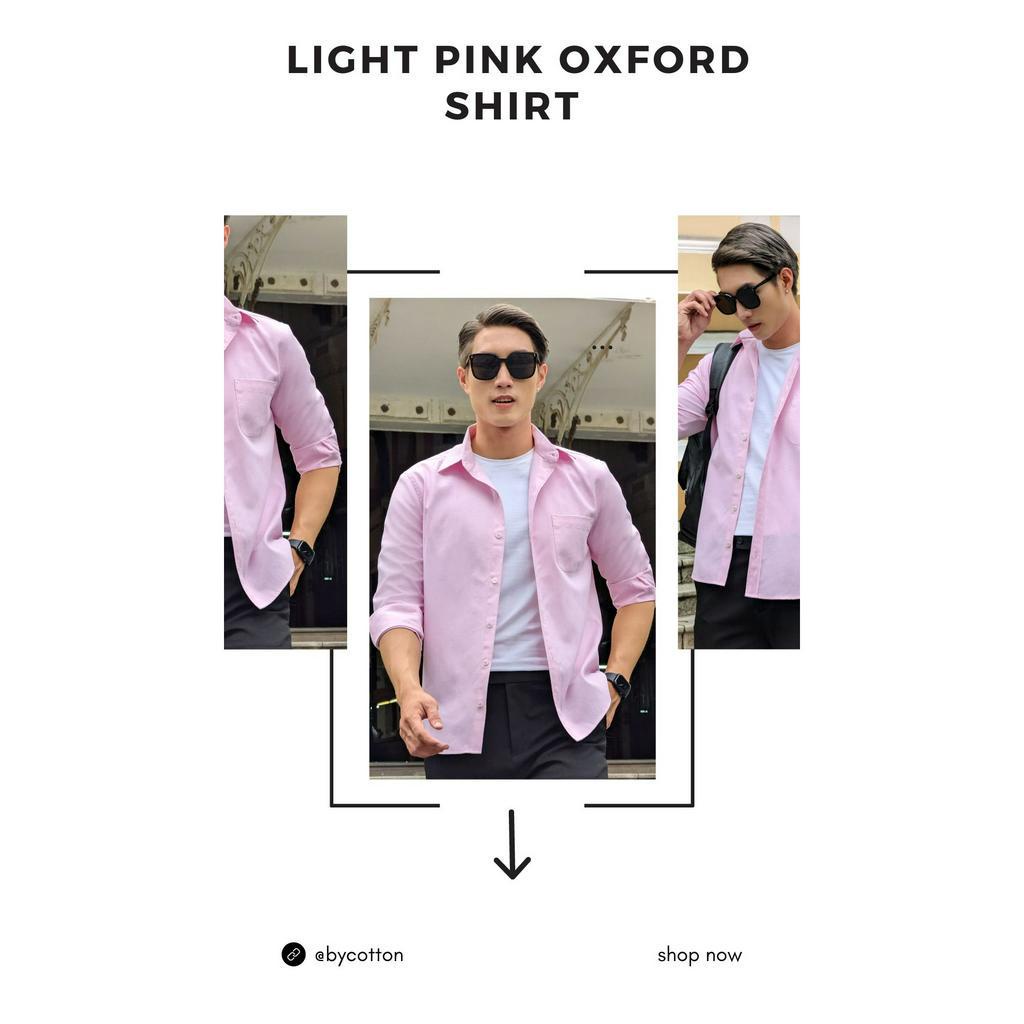 Áo Sơ Mi Nam Dài Tay Trơn BY COTTON Light Pink Oxford Shirt