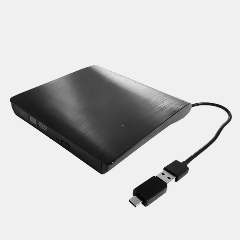 Ổ Đĩa Ngoài Usb 3.0 + Type-C Dvd Cho Laptop Mac Macbook Imac Win 10 / 8 / 7 / Xp Pc