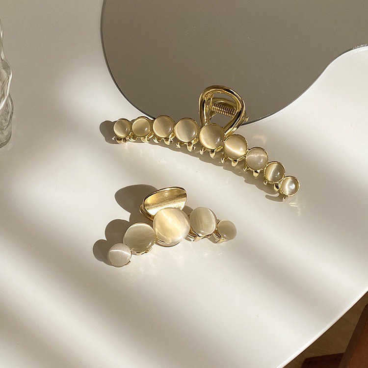 Kẹp Tóc Lớn Đính Đá Opal Hình Cá Mập Mới 2021