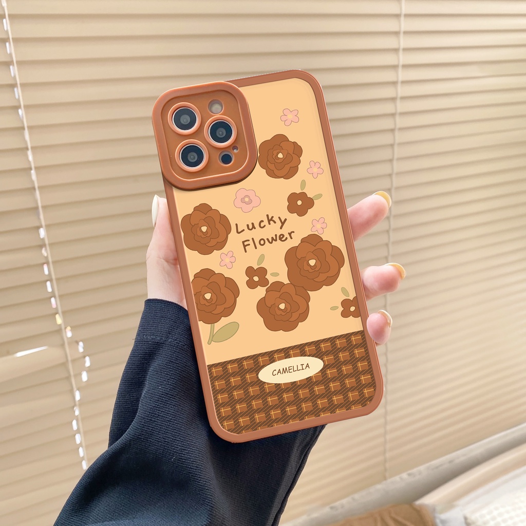 Ốp lưng iphone Camellia cạnh vuông 6/6plus/6s/6splus/7/7plus/8/8plus/x/xs/11/12/13/14/pro/max/promax/plus/shin/case