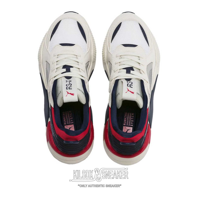 [ Chính hãng ]-Giày Sneaker Unisex Puma RS-X Hard Drive -White Galaxy Blue-White Peacot