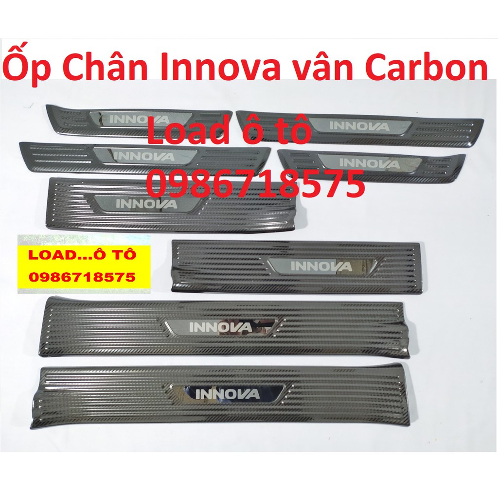 Bộ Ốp Chân Toyota Innova 2017-2021 Vân Carbon Cao Cấp