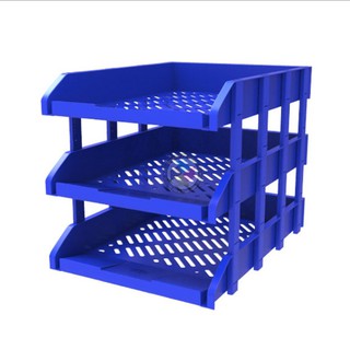 Kệ đựng hồ sơ bằng nhựa đựng - Kệ hồ sơ 3 tầng - KT: 25cm x 45cm
