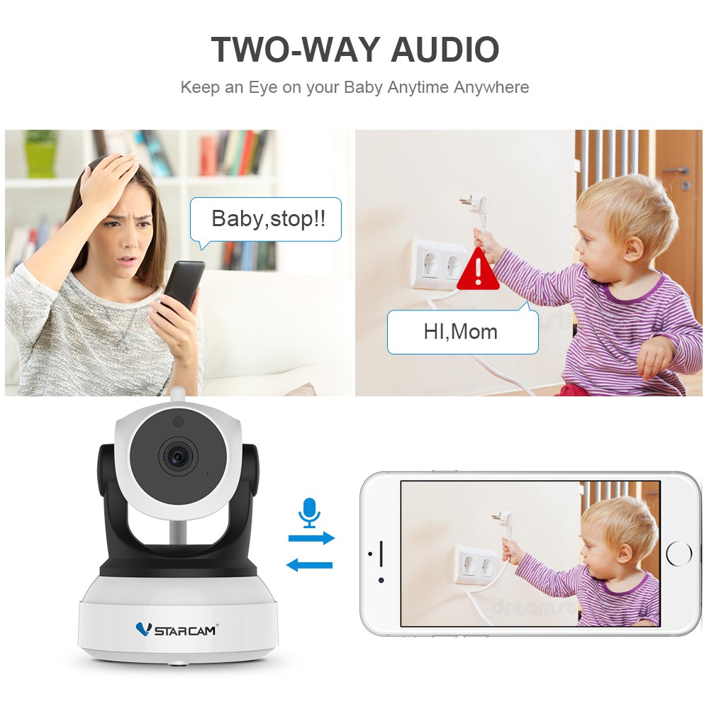 Camera An Ninh Vstarcam C24S 3mp 1080p Hd Wifi 2mp + Bộ Phụ Kiện Đi Kèm